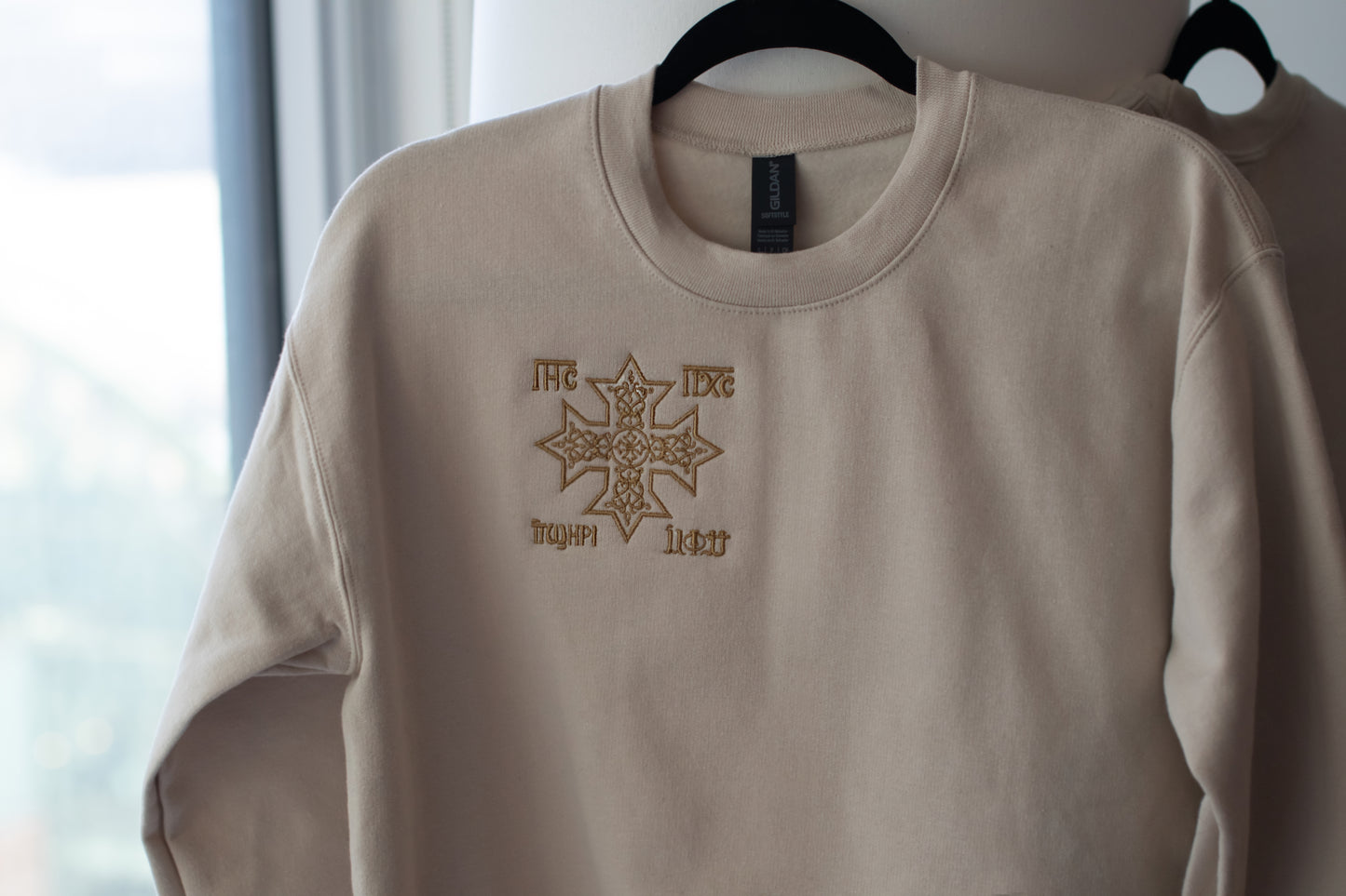 Detailed Coptic Cross - Crewneck