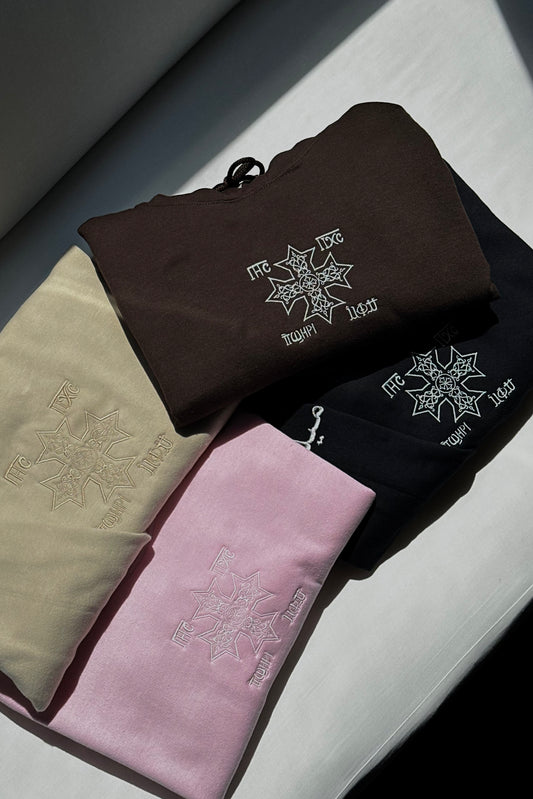 Coptic Cross Detailed Hoodie SALE