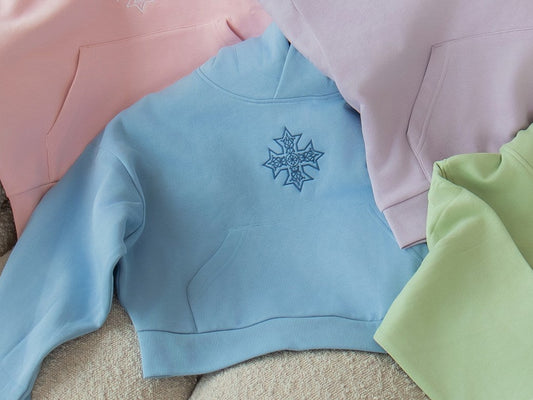 Coptic Cross Cropped Hoodie